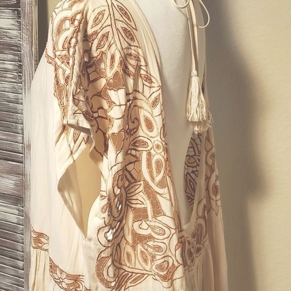 🌸Free People Ayu Nude Tunic Dress, Medium - Picture 3 of 8